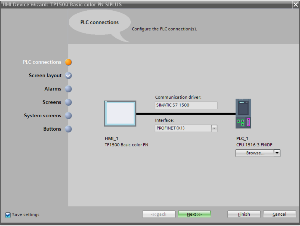 configure PLC connection in wincc tia portal